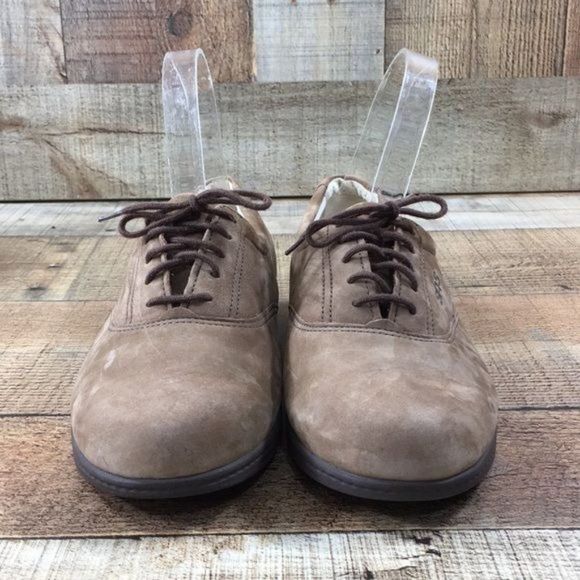 SAS Tan Leather Lace Up Walking Shoes Comfort - Picture 2 of 10